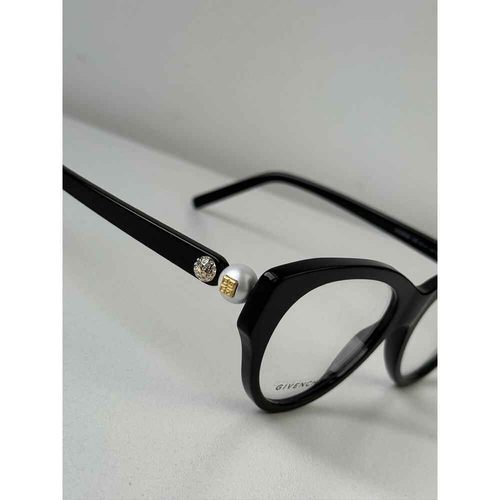 NEW Givenchy GV50048I Cat Eye Pearl Black Crystal Frames - Picture 6 of 10